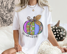 Load image into Gallery viewer, Watercolor Pumpkin Fall Comfort Colors® Hand Drawn Pastel Pumpkin T-Shirt, Women&#39;s Shirt
