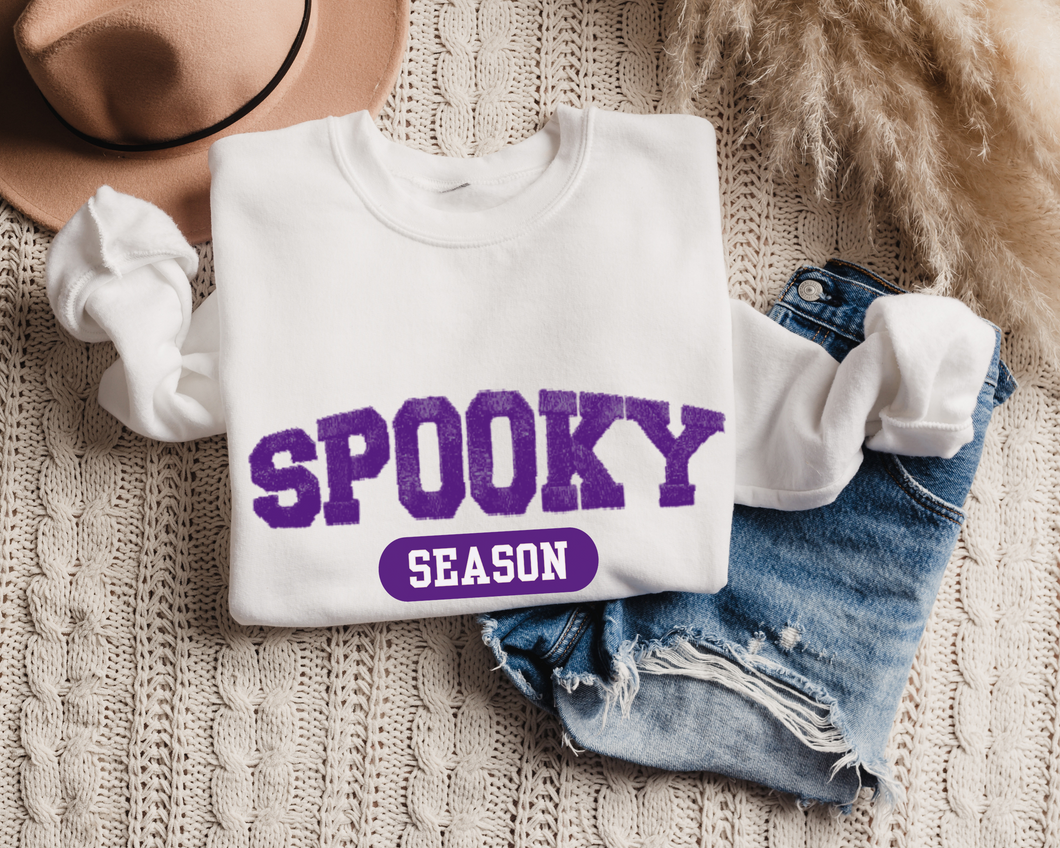 Women's Halloween or Fall Spooky Season Sweatshirt Varsity Letters Shirt