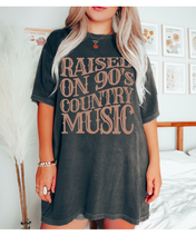 Load image into Gallery viewer, Country Music Festival T-Shirt, Raised On 90&#39;s Country Music Unisex-Sized Short Sleeve Tee Country Music T-Shirt, Retro Design T-Shirt
