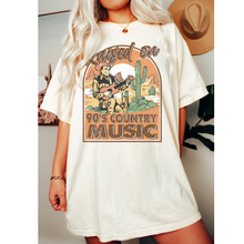 Load image into Gallery viewer, Country Music Festival T-Shirt, Raised On 90&#39;s Country Music Unisex-Sized Short Sleeve Tee Country Music T-Shirt, Retro Design T-Shirt
