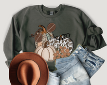 Load image into Gallery viewer, Women&#39;s Fall Hand Drawn Pumpkins Design Pretty Watercolor Pumpkins Design Sweatshirt
