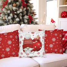 Load image into Gallery viewer, Christmas Pillow Covers, Christmas, Gnomes, Country Square Pillow Covers, Pillow Cover Set, Cute Gnomes Pillow Case Set
