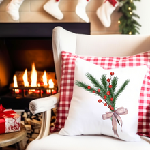 Load image into Gallery viewer, Christmas Pillow Cover, Christmas Rustic Designs Pillow Covers, Rustic Decor, Home Decor, Country Decor, Pillow Covers
