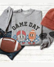 Load image into Gallery viewer, Women&#39;s Retro Design Game Day Sweatshirt, Cute Football Mom Crewneck Shirt
