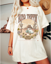 Load image into Gallery viewer, Road Trippin T-Shirt, Retro Desert Dreaming T-Shirt, Vintage-Inspired Vintage Rider Design, Trendy T-Shirt
