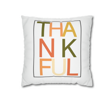 Load image into Gallery viewer, Fall Thankful Pillow Covers, Rustic Country Square covers, Country Farmhouse Decor, Pumpkin Pillowcase Set, Farmhouse
