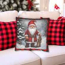 Load image into Gallery viewer, Christmas Pillow Cover, Santa Pillow Cover, Rustic Christmas, Holiday, Farmhouse Decor, Christmas Porch
