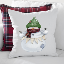 Load image into Gallery viewer, Christmas Pillow Covers, Country Decor Pillow Covers, Rustic Decor, Cute Snowman Pillowcase Set
