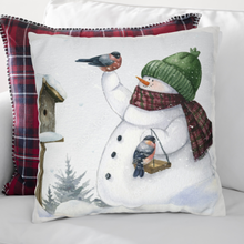 Load image into Gallery viewer, Christmas Pillow Covers, Country Decor Pillow Covers, Rustic Decor, Cute Snowman Pillowcase Set
