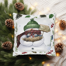 Load image into Gallery viewer, Christmas Pillow Cover, Snowman Christmas Pillow Cover, Rustic Christmas, Holiday Pillow Cover, Farmhouse Decor Pillow, Christmas Porch Decor
