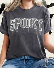 Load image into Gallery viewer, Halloween Spooky Comfort Colors® T-Shirt, Women&#39;s Cute Varsity Letters Dripping Blood  T-Shirt
