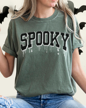 Load image into Gallery viewer, Halloween Spooky Comfort Colors® T-Shirt, Women&#39;s Cute Varsity Letters Dripping Blood  T-Shirt
