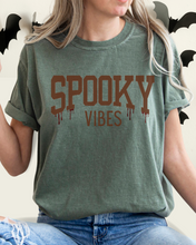 Load image into Gallery viewer, Halloween Spooky Vibes Comfort Colors® T-Shirt Women&#39;s Fall Halloween Colors T-Shirt
