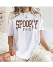 Load image into Gallery viewer, Halloween Spooky Vibes Comfort Colors® T-Shirt Women&#39;s Fall Halloween Colors T-Shirt
