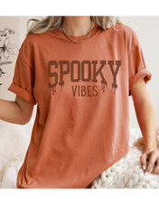 Load image into Gallery viewer, Halloween Spooky Vibes Comfort Colors® T-Shirt Women&#39;s Fall Halloween Colors T-Shirt
