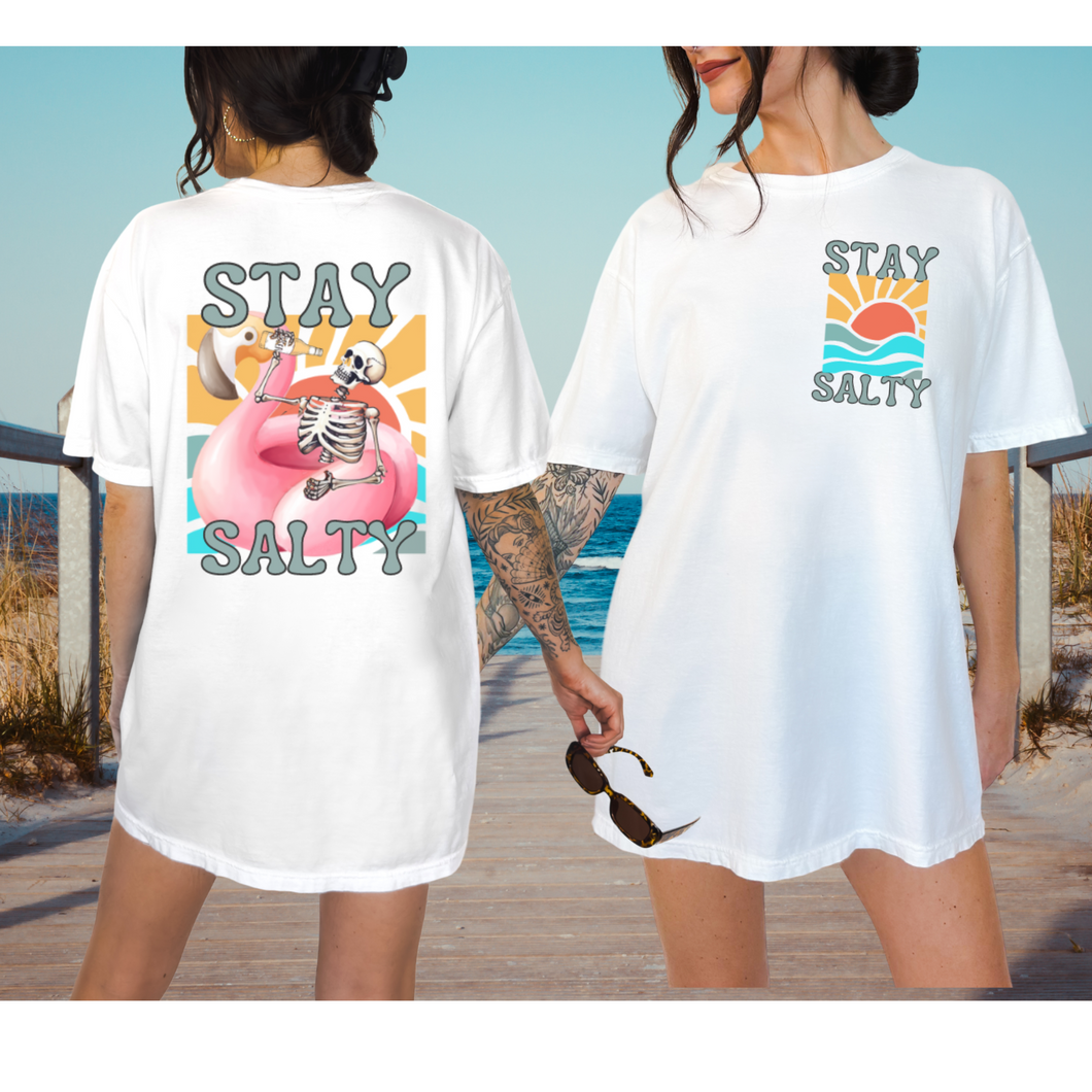 Trendy Summer PNG Sublimation, Front and Back T-Shirt Design, Skeleton Beach Day Digital Download