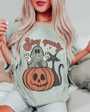 Load image into Gallery viewer, Women&#39;s Cute Halloween Comfort Colors® Halloween T-Shirt, Women&#39;s Stay Spooky T-Shirt
