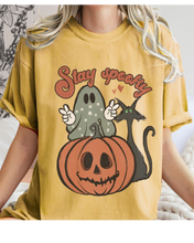 Load image into Gallery viewer, Women&#39;s Cute Halloween Comfort Colors® Halloween T-Shirt, Women&#39;s Stay Spooky T-Shirt
