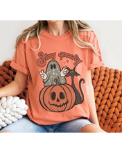 Load image into Gallery viewer, Women&#39;s Cute Halloween Comfort Colors® Halloween T-Shirt, Women&#39;s Stay Spooky T-Shirt
