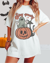 Load image into Gallery viewer, Women&#39;s Cute Halloween Comfort Colors® Halloween T-Shirt, Women&#39;s Stay Spooky T-Shirt
