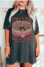 Load image into Gallery viewer, Take A Trip Isle of Wight Music Festival Comfort Colors® T-Shirt, T-Shirt Dress, Retro Design Festival Tee
