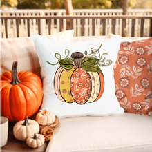 Load image into Gallery viewer, Fall Thankful Pillow Covers, Rustic Country Square covers, Country Farmhouse Decor, Pumpkin Pillowcase Set, Farmhouse
