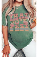 Load image into Gallery viewer, That 70&#39;s Fest  T-Shirt, Retro Inspired Vintage Inspired &#39;70&#39;s Design, Comfort Colors® T-Shirt, T-Shirt Dress
