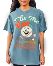 Load image into Gallery viewer, Women&#39;s Tis the Season Comfort Colors® Shirt, Trendy Baseball T-Shirt, Garment Dyed, Retro Inspired T-Shirt
