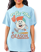 Load image into Gallery viewer, Women&#39;s Tis the Season Comfort Colors® Shirt, Trendy Baseball T-Shirt, Garment Dyed, Retro Inspired T-Shirt
