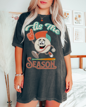 Load image into Gallery viewer, Women&#39;s Tis the Season Comfort Colors® Shirt, Trendy Baseball T-Shirt, Garment Dyed, Retro Inspired T-Shirt
