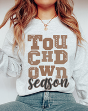 Load image into Gallery viewer, Women&#39;s Touchdown Season Crewneck Sweatshirt, Cute Football Season Mom Pullover
