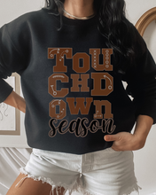 Load image into Gallery viewer, Women&#39;s Touchdown Season Crewneck Sweatshirt, Cute Football Season Mom Pullover
