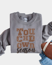 Load image into Gallery viewer, Women&#39;s Touchdown Season Crewneck Sweatshirt, Cute Football Season Mom Pullover
