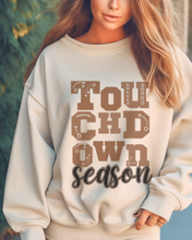 Load image into Gallery viewer, Women&#39;s Touchdown Season Crewneck Sweatshirt, Cute Football Season Mom Pullover
