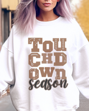 Load image into Gallery viewer, Women&#39;s Touchdown Season Crewneck Sweatshirt, Cute Football Season Mom Pullover
