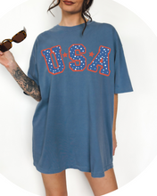 Load image into Gallery viewer, 4th of July USA Comfort Colors® Shirt, Trendy 4th of July T-Shirt, Garment Dyed T-Shirt, Retro Inspired T-Shirt
