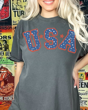 Load image into Gallery viewer, 4th of July USA Comfort Colors® Shirt, Trendy 4th of July T-Shirt, Garment Dyed T-Shirt, Retro Inspired T-Shirt
