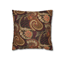 Load image into Gallery viewer, Fall Pillow Covers, Rustic Country Square covers, Country Farmhouse Decor, Paisley Pumpkin Pillowcase Set, Modern Farmhouse Decor
