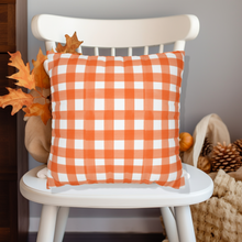 Load image into Gallery viewer, Fall Pillow Covers, Fall Pastel Pumpkins, Country Square Pillow Covers, Pillow Cover Set, Cute Gnomes Pillowcase Set
