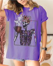 Load image into Gallery viewer, Halloween Comfort Colors® T-Shirt Women&#39;s Skeleton Coffee Funny Fall Colors T-Shirt,
