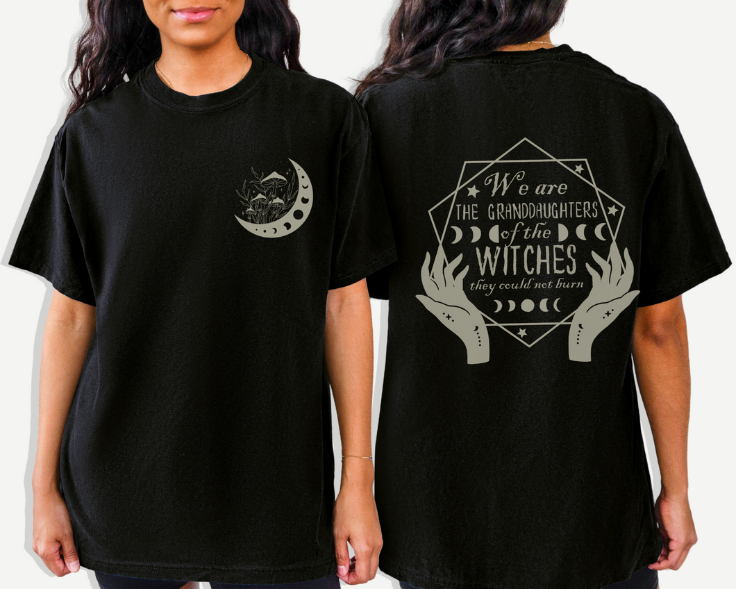 We Are the Granddaughters Halloween Comfort Colors® Front and Back Design T-Shirt, Women's Shirt