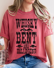 Load image into Gallery viewer, Whisky Bent and Hell Bound Comfort Colors® Shirt, Trendy Women&#39;s T-Shirt, Garment Dyed, Western Inspired T-Shirt, Boho T-Shirt
