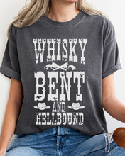 Load image into Gallery viewer, Whisky Bent and Hell Bound Comfort Colors® Shirt, Trendy Women&#39;s T-Shirt, Garment Dyed, Western Inspired T-Shirt, Boho T-Shirt
