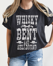 Load image into Gallery viewer, Whisky Bent and Hell Bound Comfort Colors® Shirt, Trendy Women&#39;s T-Shirt, Garment Dyed, Western Inspired T-Shirt, Boho T-Shirt
