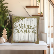 Load image into Gallery viewer, Christmas Pillow Cover, White Christmas Pillow Cover, Rustic Christmas, Holiday Pillow Cover, Farmhouse Decor Pillow, Christmas Porch Decor
