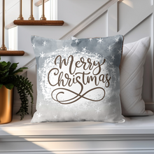 Load image into Gallery viewer, Christmas Pillow Cover, Winter Pillow Cover, Watercolor Santa, Porch Pillow Cover, Holiday Decor
