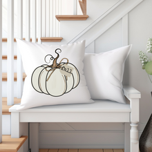 Load image into Gallery viewer, White Pumpkin Fall Pillow Covers, Country Square covers, Modern Farmhouse Decor Pillowcase Set, Farmhouse Pumpkins
