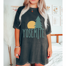 Load image into Gallery viewer, Yosemite Comfort Colors® T-Shirt, T-Shirt Dress, Boho Design, Oversized Print Summer Camping, Hiking, Adventure T-Shirt
