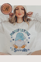 Load and play video in Gallery viewer, Snow Day Sweatshirt, Yoga Manifesting Shirt, Winter Sweatshirt, Winter Crewneck, Winter Snow Day, Teachers Snow Day Shirt, Funny Yoga Shirt
