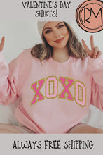 Load and play video in Gallery viewer, Women&#39;s Valentine&#39;s Day Sweatshirt, Comfy &amp; Cozy, Gildan Sweatshirt, Ash, White, Sand, Pink or Black, Always Free Shipping!!
